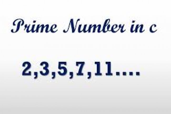 Prime Number Program || C language